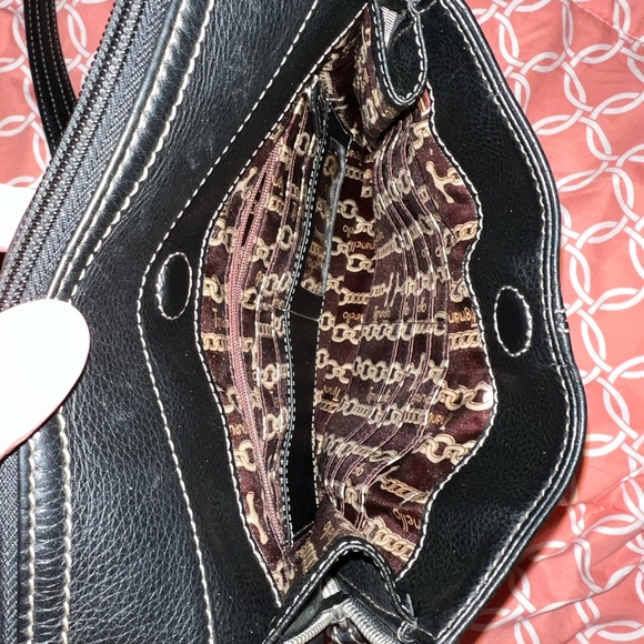 EUC Tignanello Large Black Pebbled Leather Crossbody - Picture 5 of 6